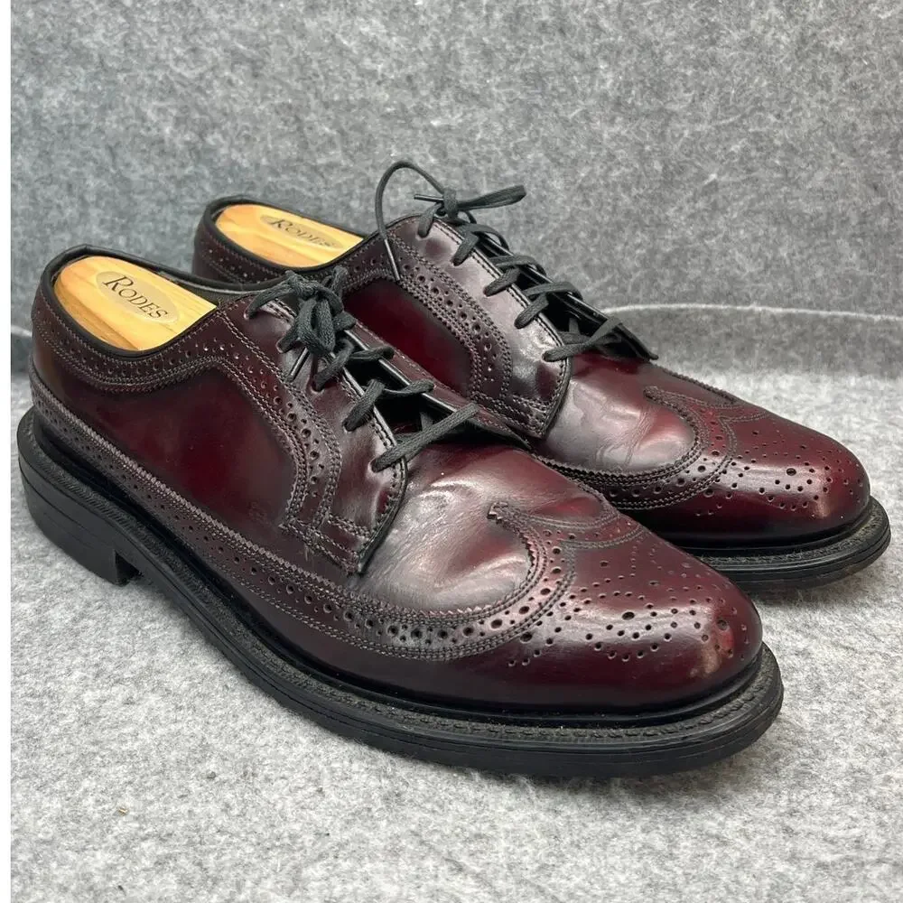 O'Sullivan Vintage Executive Wingtip Brogue Leather Oxford Dress Shoe Men 9.5